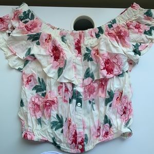 Floral off shoulder blouse